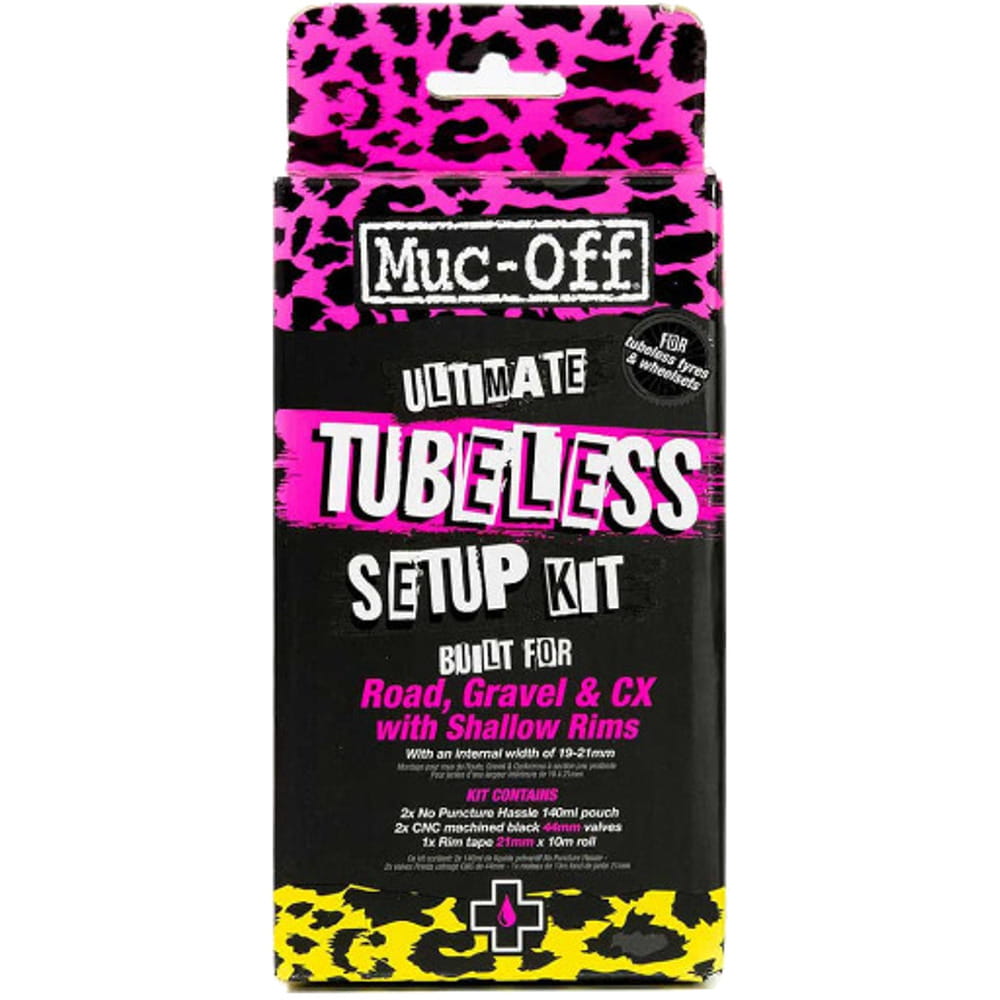 MUCOFF ULTIMATE TUBELESS SETUP KIT 44MM TUBELESS VALES, 21MM X 10M RIM